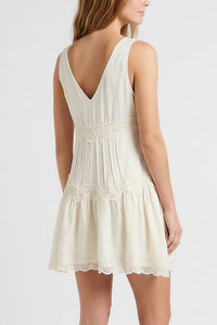 Willluxe® Romantic Lace Trim Babydoll Dress