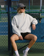 Willluxe® Oversized Mock Neck Fleece Pullover Sweatshirt