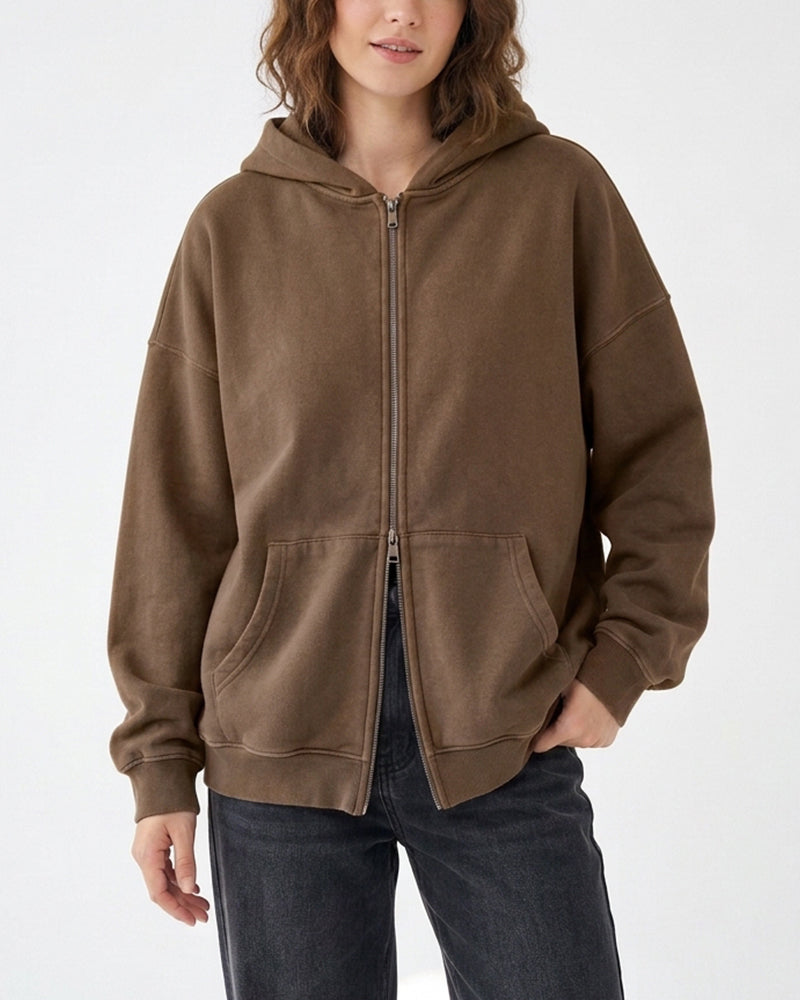 Willluxe® Unisex Heavyweight Fleece Full-Zip Hoodie