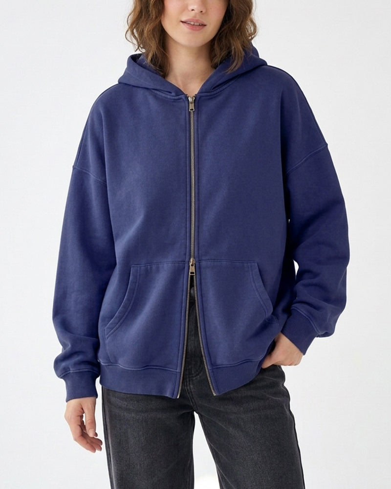Willluxe® Unisex Heavyweight Fleece Full-Zip Hoodie