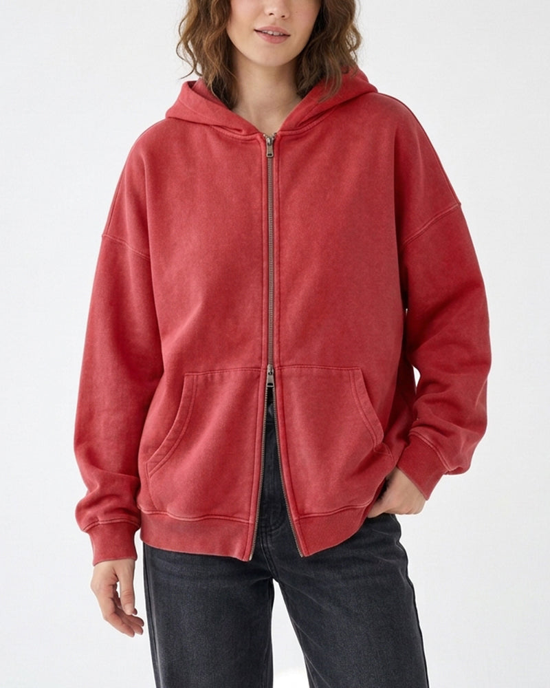 Willluxe® Unisex Heavyweight Fleece Full-Zip Hoodie