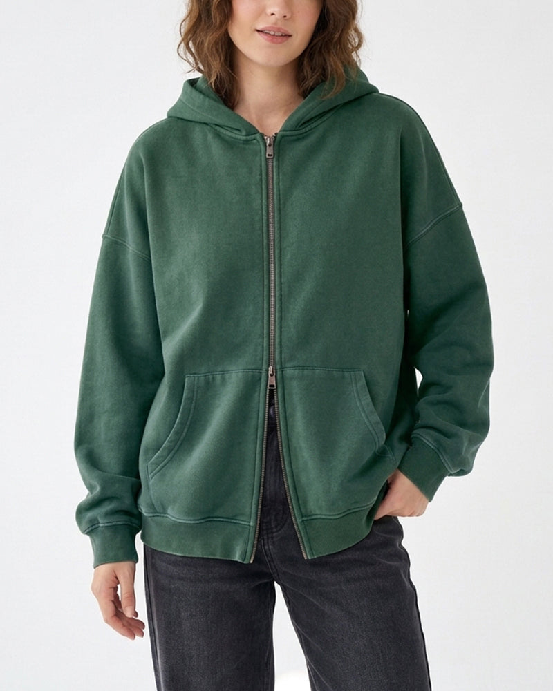 Willluxe® Unisex Heavyweight Fleece Full-Zip Hoodie