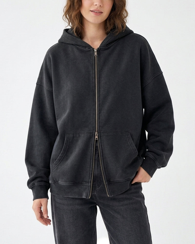 Willluxe® Unisex Heavyweight Fleece Full-Zip Hoodie