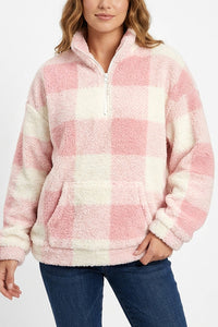 Willluxe® Plush Teddy Fleece Quarter-Zip Jacket