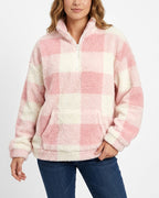 Willluxe® Plush Teddy Fleece Quarter-Zip Jacket