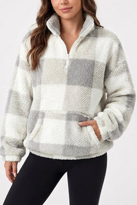 Willluxe® Plush Teddy Fleece Quarter-Zip Jacket