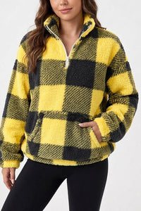 Willluxe® Plush Teddy Fleece Quarter-Zip Jacket