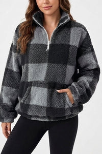 Willluxe® Plush Teddy Fleece Quarter-Zip Jacket