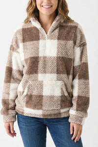 Willluxe® Plush Teddy Fleece Quarter-Zip Jacket
