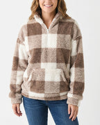 Willluxe® Plush Teddy Fleece Quarter-Zip Jacket