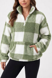 Willluxe® Plush Teddy Fleece Quarter-Zip Jacket