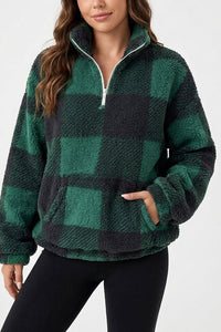 Willluxe® Plush Teddy Fleece Quarter-Zip Jacket