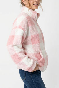 Willluxe® Plush Teddy Fleece Quarter-Zip Jacket