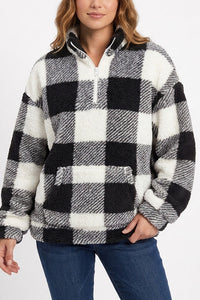 Willluxe® Plush Teddy Fleece Quarter-Zip Jacket