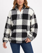 Willluxe® Plush Teddy Fleece Quarter-Zip Jacket