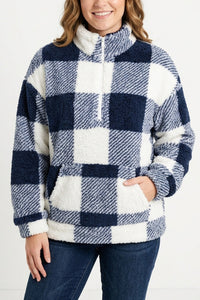 Willluxe® Plush Teddy Fleece Quarter-Zip Jacket
