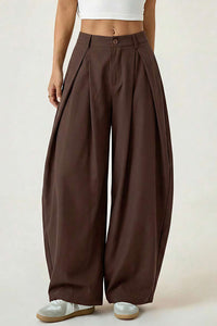 Willluxe® Pleated Wide-Leg Trousers with Liquid Drape
