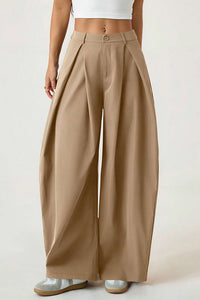 Willluxe® Pleated Wide-Leg Trousers with Liquid Drape