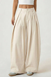 Willluxe® Pleated Wide-Leg Trousers with Liquid Drape