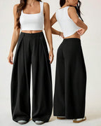 Willluxe® Pleated Wide-Leg Trousers with Liquid Drape