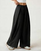 Willluxe® Pleated Wide-Leg Trousers with Liquid Drape