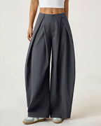 Willluxe® Pleated Wide-Leg Trousers with Liquid Drape