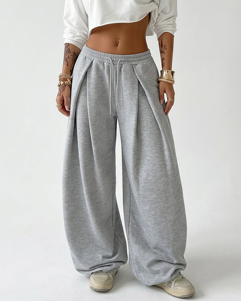Willluxe® The Sculpted Street Pleated Baggy Sweats