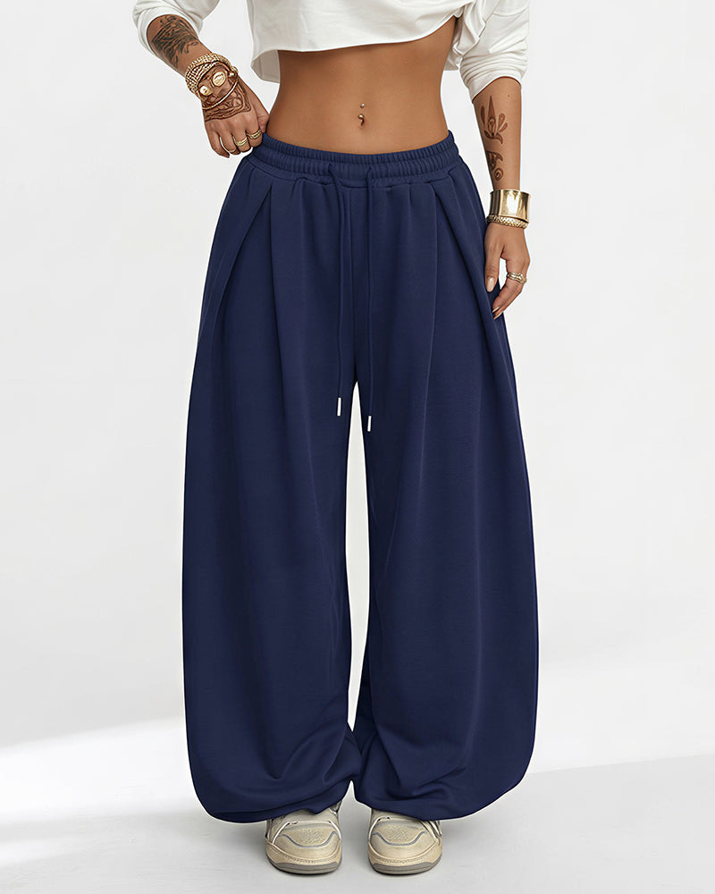 Willluxe® The Sculpted Street Pleated Baggy Sweats
