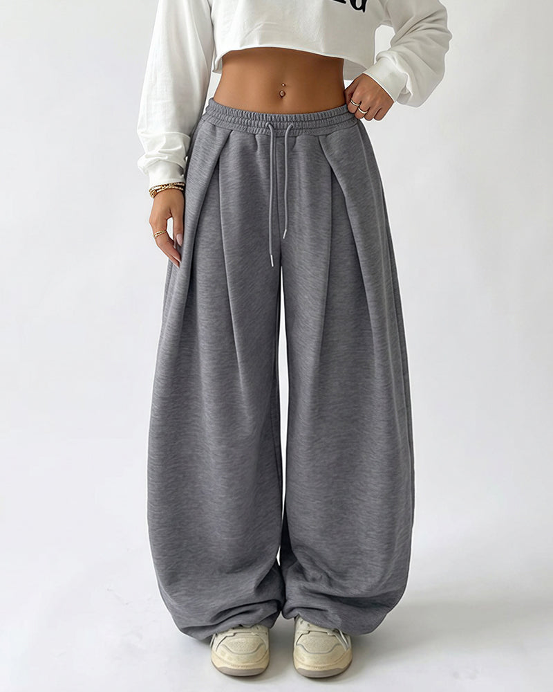 Willluxe® The Sculpted Street Pleated Baggy Sweats