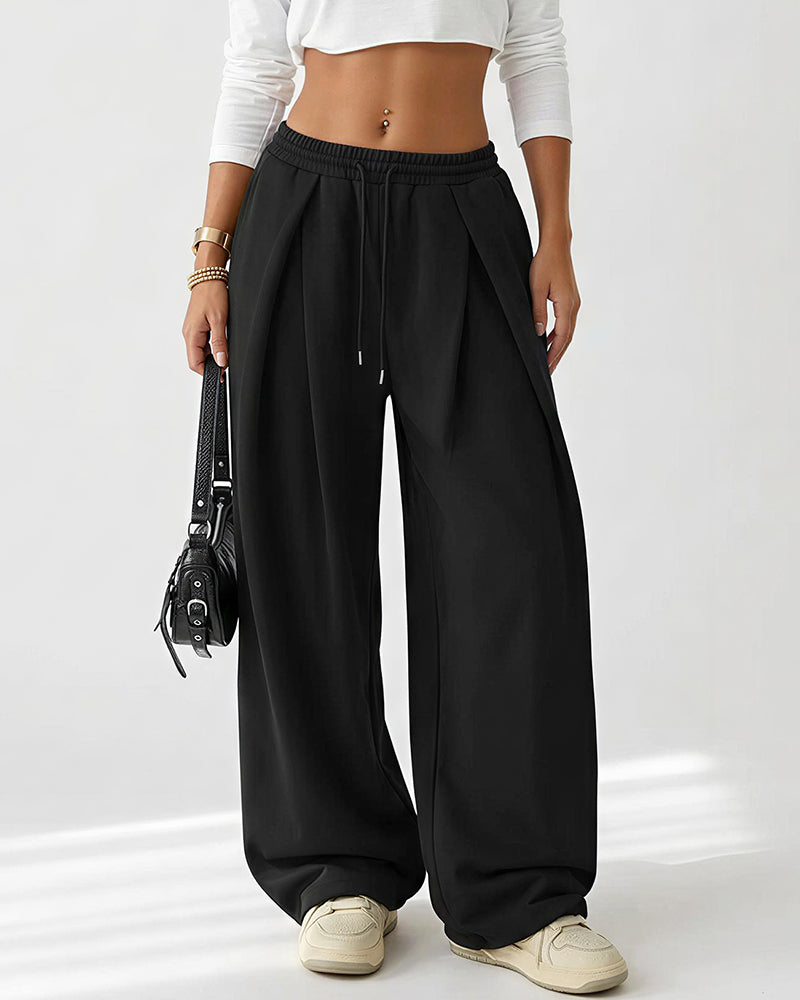 Willluxe® The Sculpted Street Pleated Baggy Sweats