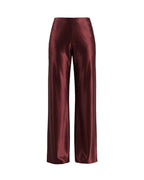 Willluxe® Mid-Waisted Liquid Drape Satin Wide-Leg Pants