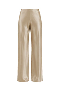 Willluxe® Mid-Waisted Liquid Drape Satin Wide-Leg Pants