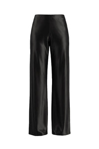 Willluxe® Mid-Waisted Liquid Drape Satin Wide-Leg Pants