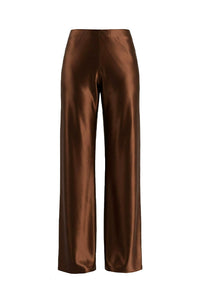 Willluxe® Mid-Waisted Liquid Drape Satin Wide-Leg Pants