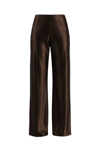 Willluxe® Mid-Waisted Liquid Drape Satin Wide-Leg Pants