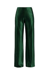Willluxe® Mid-Waisted Liquid Drape Satin Wide-Leg Pants
