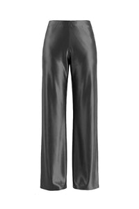 Willluxe® Mid-Waisted Liquid Drape Satin Wide-Leg Pants