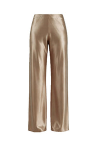Willluxe® Mid-Waisted Liquid Drape Satin Wide-Leg Pants