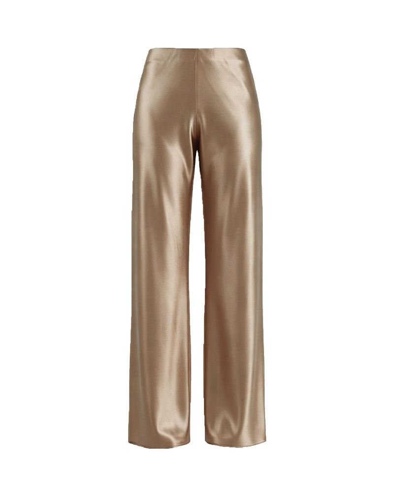 Willluxe® Mid-Waisted Liquid Drape Satin Wide-Leg Pants