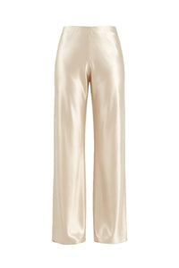 Willluxe® Mid-Waisted Liquid Drape Satin Wide-Leg Pants