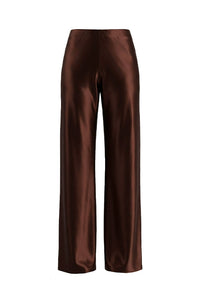 Willluxe® Mid-Waisted Liquid Drape Satin Wide-Leg Pants