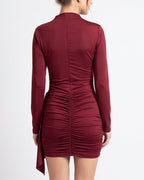 Willluxe® Ruched Long Sleeve Bodycon Mini Dress