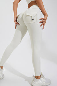 Willluxe® High-Waisted Scrunch Booty Cargo Leggings with Pockets
