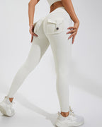 Willluxe® High-Waisted Scrunch Booty Cargo Leggings with Pockets