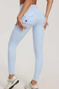 Willluxe® High-Waisted Scrunch Booty Cargo Leggings with Pockets
