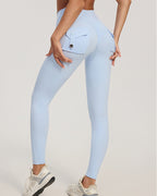 Willluxe® High-Waisted Scrunch Booty Cargo Leggings with Pockets