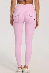 Willluxe® High-Waisted Scrunch Booty Cargo Leggings with Pockets