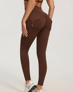 Willluxe® High-Waisted Scrunch Booty Cargo Leggings with Pockets