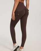 Willluxe® High-Waisted Scrunch Booty Cargo Leggings with Pockets