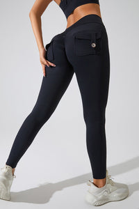 Willluxe® High-Waisted Scrunch Booty Cargo Leggings with Pockets
